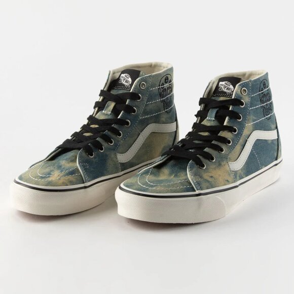 Vans Sk8-Hi Tapered Olive Denim Embroidery Skull Men's Size 12 BRAND NEW - Picture 10 of 12